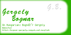 gergely bognar business card